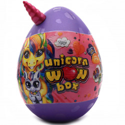Игровой набор Данко тойс «Unicorn WOW Box» Яйцо единорога 25х35 см, фиолетовое, русский язык (UWB-01-01)