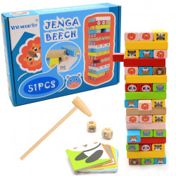 Настільна гра «Jenga beach» Дженга вежа Vega (Vega) дитяча, 51 деталь (VV210)