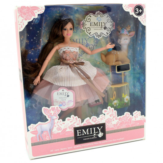 Кукла Emily 30 см с питомцем и аксессуарами (QJ087)