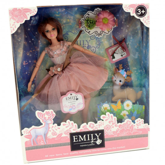 Кукла Emily 30 см с питомцем и аксессуарами (QJ087D)
