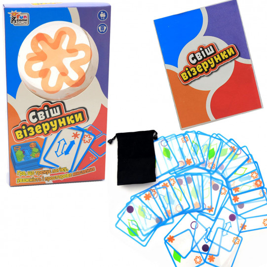 Настільна гра головоломка Fun game «Сквіш візерунки», 42 картки (українська мова), UKB-B0037-2