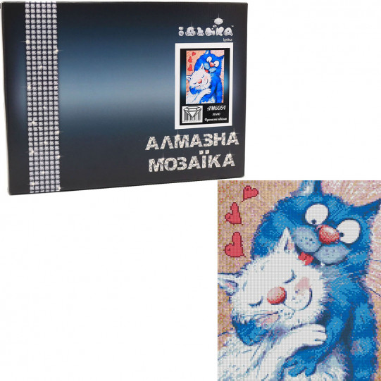 Набір для творчості алмазна мозаїка ідейка «Пухнасті обійми» 30x40 см (АМ6054)