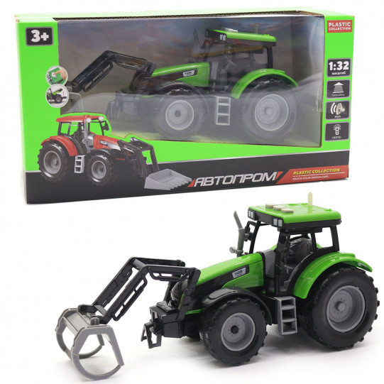 Машинка іграшкова Автопром «Трактор» Зелений-4, 20 см (7924AB)