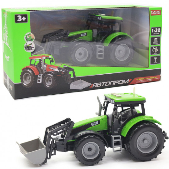 Машинка іграшкова Автопром «Трактор» Зелений-2, 20 см (7924AB)
