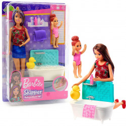 Кукла Барби Barbie Ванная комната забота за малышами (FHY97)