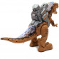 Игрушка интерактивный динозавр (ходит, рычит, светится, стреляет) коричневый (6632B)