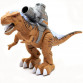 Игрушка интерактивный динозавр (ходит, рычит, светится, стреляет) коричневый (6632B)