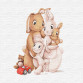 Картина за номерами ідейка «Маленька сім'я кроликів» 30x30 см (КНО2361)