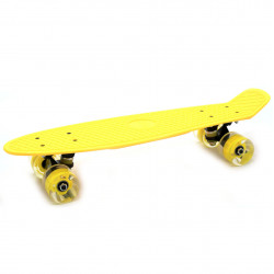 Пенні борд (скейт) з світяться колесами. Безшумний Penny Board Жовтий (945855759)