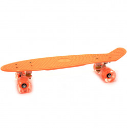 Пенни борд (скейт) со светящимися колесами. Бесшумный Penny Board Оранжевый (1996208152)