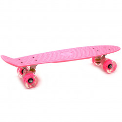 Пенни борд (скейт) со светящимися колесами. Бесшумный Penny Board Розовый (1995072726)