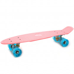 Пенни борд (скейт) со светящимися колесами. Бесшумный Penny Board Розовый (566713973)