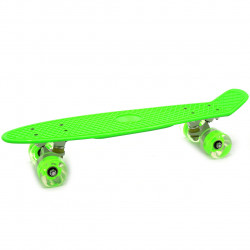 Пенні борд (скейт) з світяться колесами. Безшумний Penny Board Зелений (657503613)