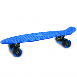 Пенні борд (скейт) з світяться колесами. Безшумний Penny Board Синій (542997571)