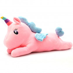 М'яка іграшка «Поні-єдиноріг», рожевий, хутро штучний, 60х25х20 см (BL0917)