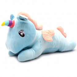 Мягкая игрушка «Пони-единорог», голубой, мех искусственный, 60х25х20 см (BL0917)