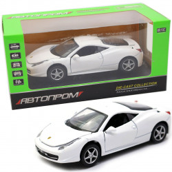 Машинка іграшкова Автопром «Ferrari 458» білий, 17х7х3 см (3201C)