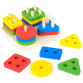 Розвиваюча іграшка дерев'яна пірамідка конструктор сортер Fun Game 3+ (80380)