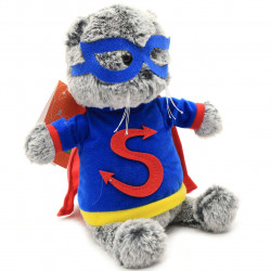 Мягкая игрушка Kinder Toys «Супер Котик», мех искусственный, 35 см (00067-51)