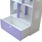 Игрушечный кукольный деревянный домик с ящиком для игрушек Unitywood фиолетовый. Обустройте домик для кукол