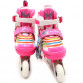 Дитячі ролики Scale Sports рожеві в сумці (розмір 31-34, метал, що світяться колеса ПУ) 2088000022275