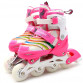 Детские ролики Scale Sports розовые в сумке (размер 31-34, металл, светящиеся колёса ПУ) 2088000022275