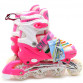 Детские ролики Scale Sports розовые в сумке (размер 35-38, металл, светящиеся колёса ПУ) 2088000022282