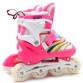 Детские ролики Scale Sports розовые в сумке (размер 35-38, металл, светящиеся колёса ПУ) 2088000022282
