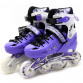 Ролики детские Scale sports с защитой фиолетовые, размер 35-38, металл-пластик, колёса ПУ (LF905)
