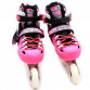 Ролики детские SCALE SPORT розовые с защитой, размер 34-37, металл-пластик, колёса ПУ (LF905/ Combo Scale Sports pink M)