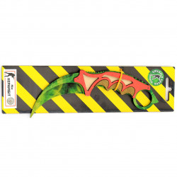 Деревянный нож игрушка "Керамбит"(Зелёный Изумруд,Изумруд) из Counter-Strike ( арт.KAR-E)