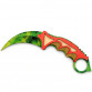 Дерев'яний ніж іграшка "Керамбіт" (Зелений Смарагд, Смарагд) з Counter-Strike (арт.KAR-E)