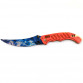 Деревянный нож игрушка "Флип"(Синий Кристалл) из Counter-Strike ( арт.FLI-C)