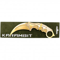 Деревянный нож игрушка "Керамбит"(Золото) из Counter-Strike ( арт.KAR-G)
