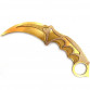 Дерев'яний ніж іграшка "Керамбіт" (Золото) з Counter-Strike (арт.KAR-G)