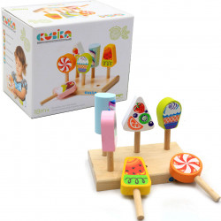 Детский деревянный набор Мороженое (Ice-cream) Cubika (Кубика), 7 деталей (14330)