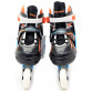 Роликовые коньки Scale Sports черно-сине-оранжевые, размер 39-42, металл, светящиеся колёса ПУ LF905L