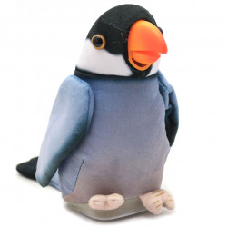 М'яка інтерактивна іграшка-Повторюшка Папуга Колька сірий, 18 см (M 1984)