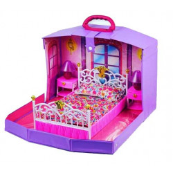 Дитячий ігровий набір для дівчаток Будиночок Барбі спальня в валізі Best Toys (99001HB)