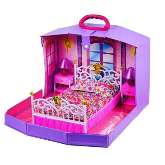 Детский игровой набор для девочек Домик Барби спальня в чемодане Best Toys (99001HB)