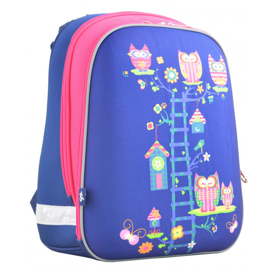 Рюкзак шкільний каркасний YES H-12 Owl blue, 38 * 29 * 15 (554495)