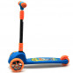 Самокат трехколесный детский Best Scooter бирюзовый (ПУ колеса, тихие, светящиеся, складывается) 45567