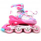 Ролики детские Scale Sports розовые, размер 39-42, металл, светящиеся колёса ПУ LF967