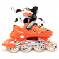 Ролики детские Scale Sports оранжевые, размер 35-38, металл, светящиеся колёса ПУ (LF905M)