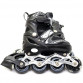 Ролики дитячі Happy Black чорні, розмір 29-33, метал, що світяться колеса ПУ (153316501-S)