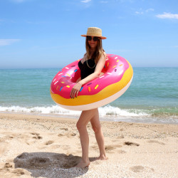 Надувной круг Intex Пончик (Donut) 56256NP. Отлично подходит для отдыха на море, в бассейне