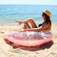 Надувне крісло-шезлонг для пляжу з ручками та підстаканниками Intex (Інтекс) 56831, 152*99см, рожеве золото