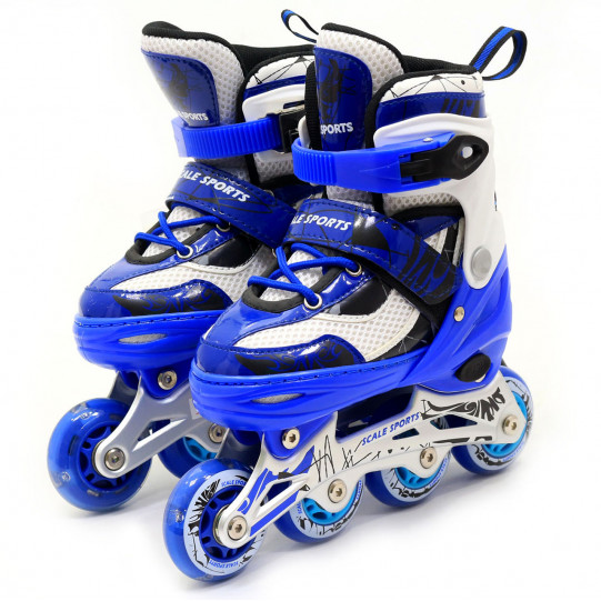 Ролики дитячі Scale Sports Сині, розмір 31-34, алюміній, що світяться колеса PU (574906356)