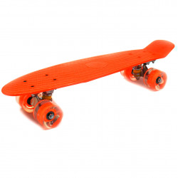 Пенні борд (скейт) помаранчевий з світяться колесами. Безшумний Penny Board, 56 * 14,5 * 10 см, (MS 0848-5)