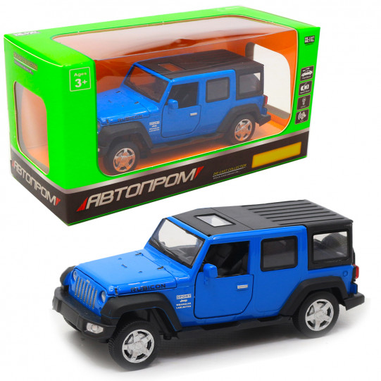 Іграшкова машинка металева джип «Jeep», Автопром, синій, 6х15х6 см, від 3 років, (6616)